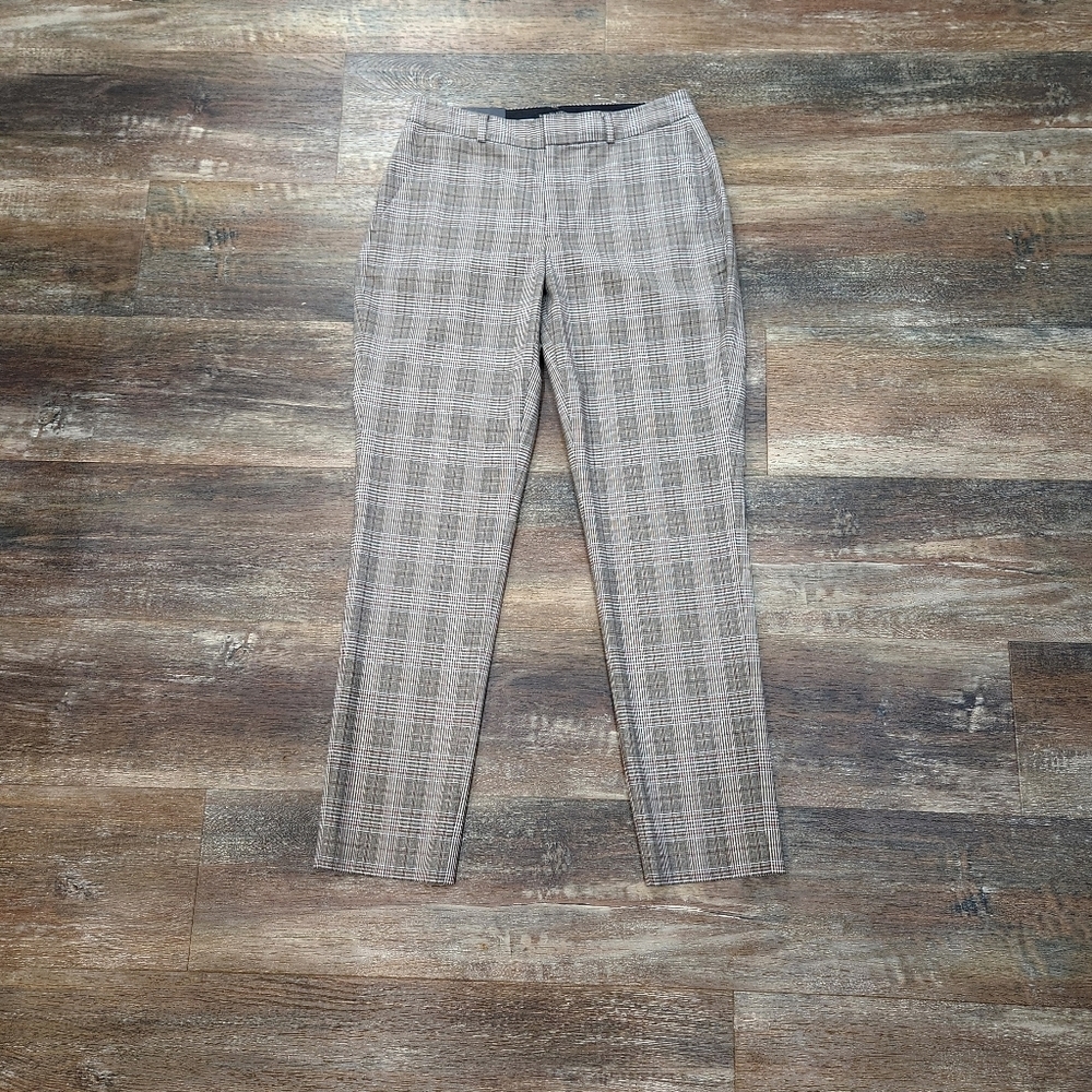 NWT BANANA REPUBLIC RYAN CURVY FIT STRAIGHT LEG PLAID SIZE 4